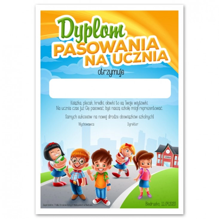 Pasowanie na ucznia grupa dzieci