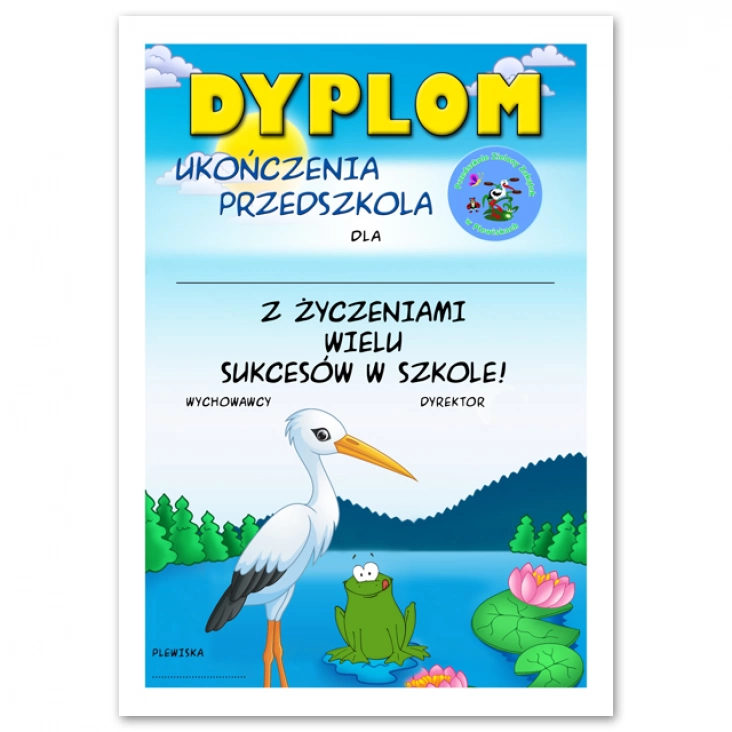 dyplom Przedszkole Zielony Zakątek - Ukończenie