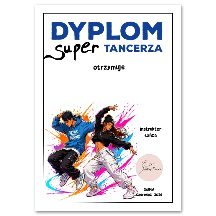 Dyplom Super Tancerza Street Dance Art of Dance 2026