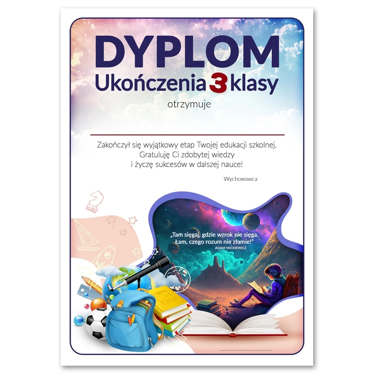 dyplomUkończenia 3 klasy