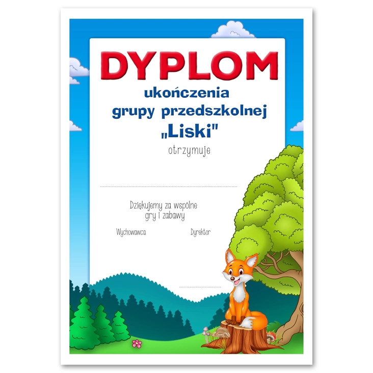 dyplomUkończenia grupy Liski