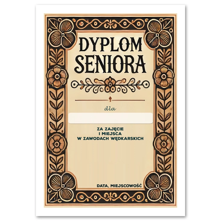 dyplom Za aktywny udział seniora