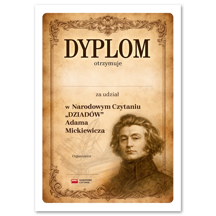 dyplom Dyplom za Narodowe Czytanie Dziadów