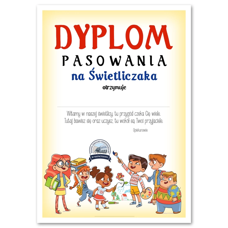 dyplom ZSP Napachanie Ślubowanie na Świetliczaka