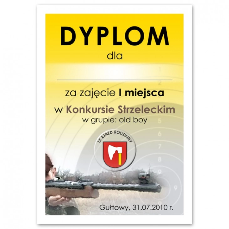 dyplom Konkurs Strzelecki - Gułtowy 2010