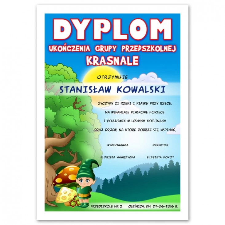 dyplom Krasnal