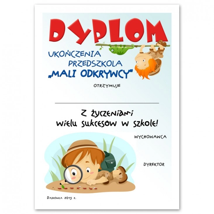 dyplom Mali Odkrywcy