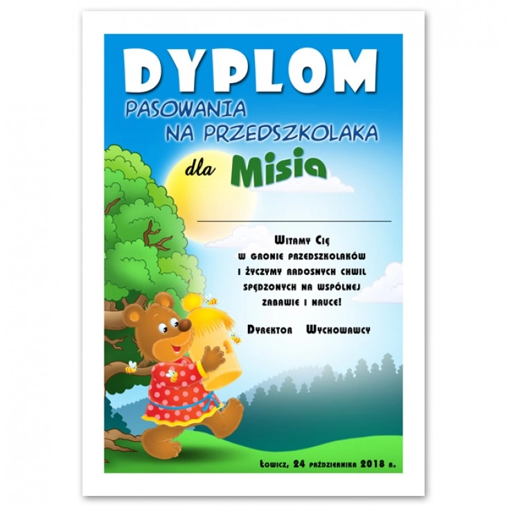 dyplom Misie