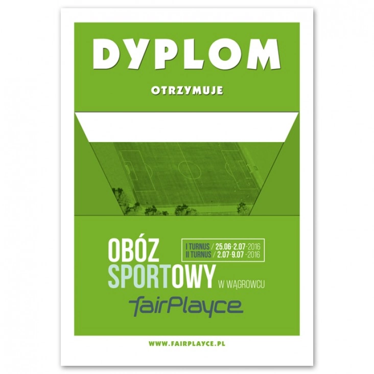 dyplom Obóz sportowy