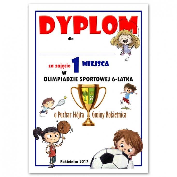 dyplom Olimpiada Sportowa o Puchar Wójta Gminy Rokietnica