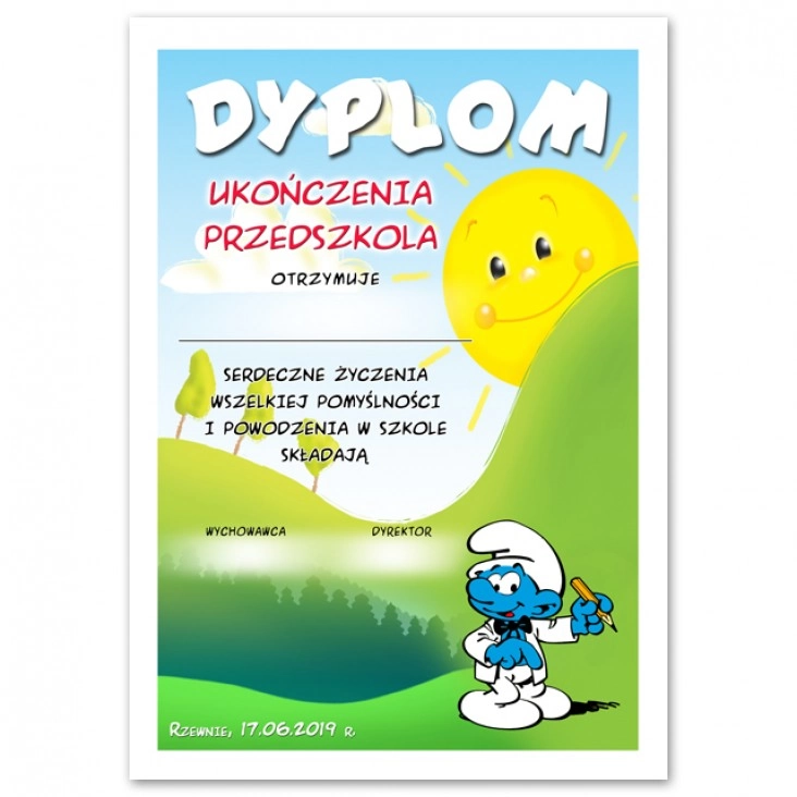 dyplom Pasowania na przedszkolaka