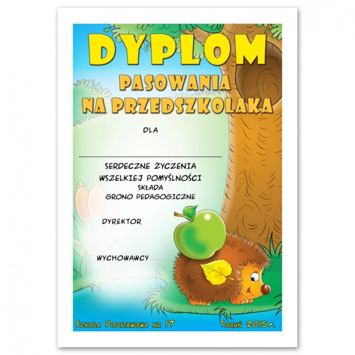 dyplom Pasowanie na przedszkolaka