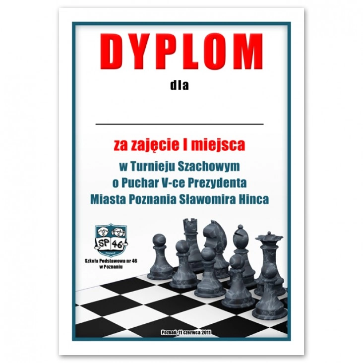 dyplom SP 46 - Turniej Szachowy