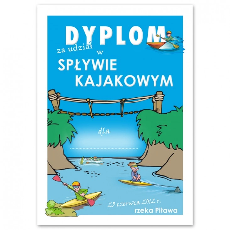 dyplom Spływ kajakowy rzeką Piławą 2012