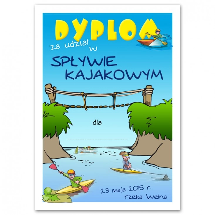 dyplom Spływ kajakowy