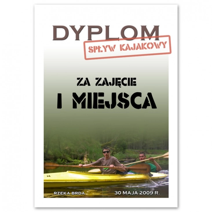 dyplom Spływ kajakowy