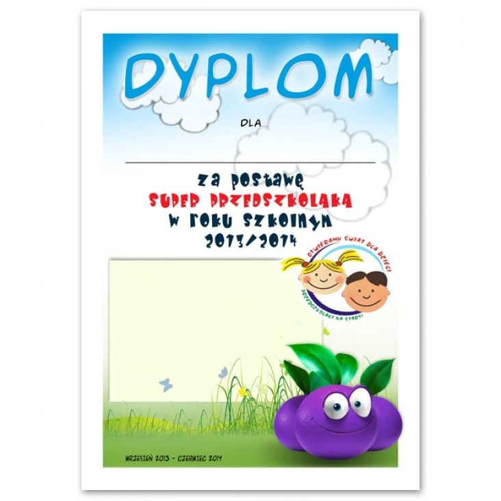 dyplom Super Przedszkolak 2013/2014