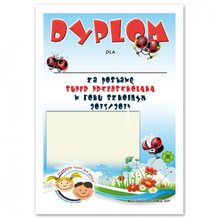 dyplom Super Przedszkolak 2013/2014