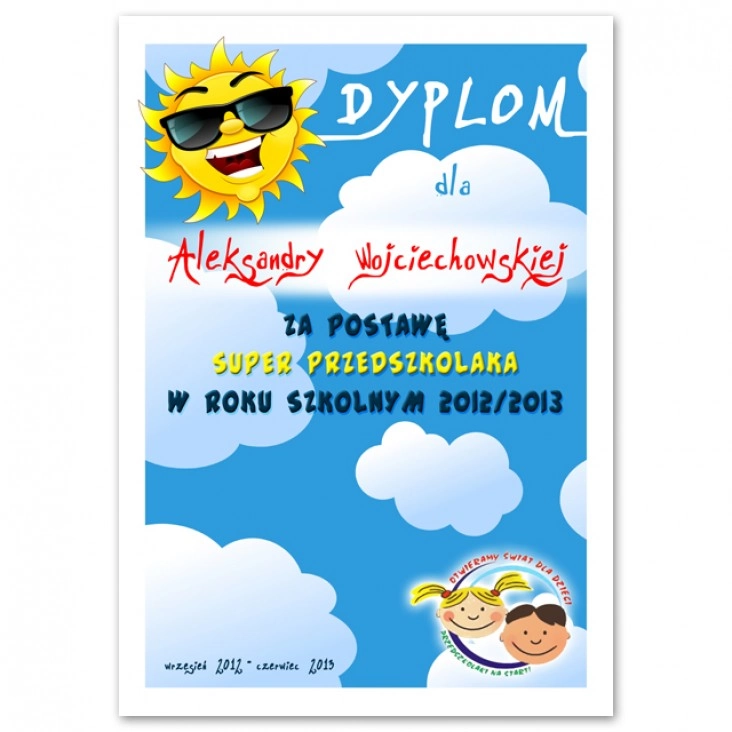 dyplom Super Przedszkolak