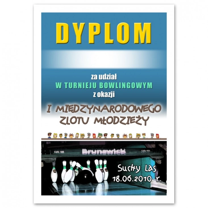 dyplom Turniej bowlingowy