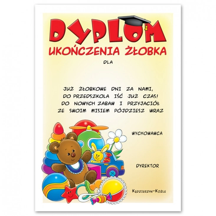 dyplom Ukończenbie żłobka