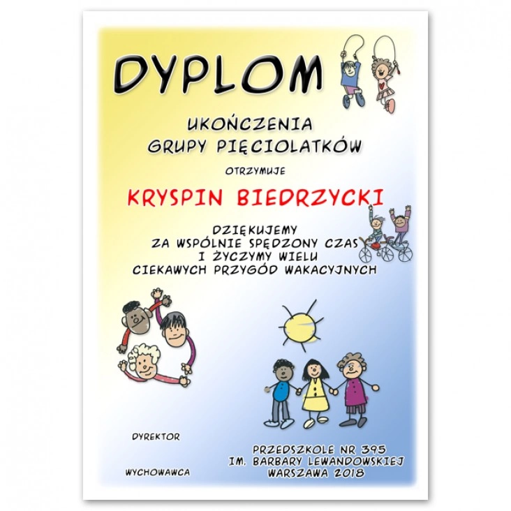 dyplom Ukończenia 395