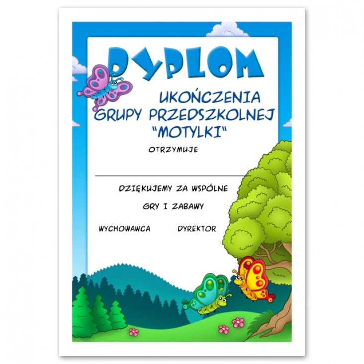 dyplom Ukończenia grupy