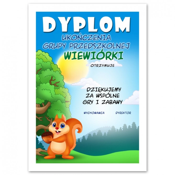 dyplom Ukończenia grupy przedszkolnej