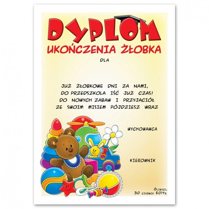 dyplom Ukończenia żłobka