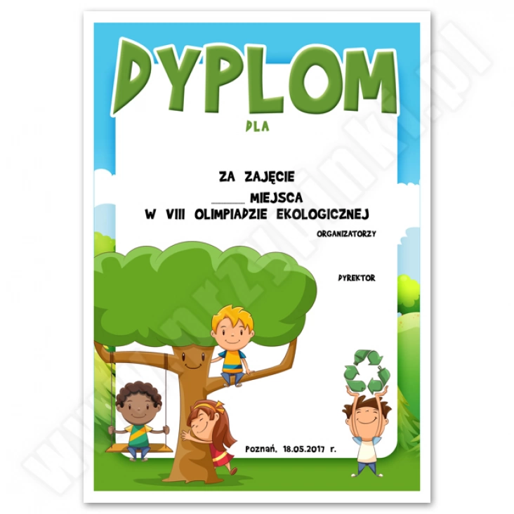 dyplom VIII Olimpiada Ekologiczna