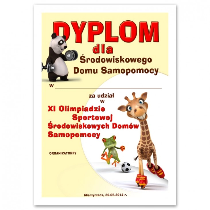 dyplom XI Olimpiada ŚDS - Międzyrzecz 2014