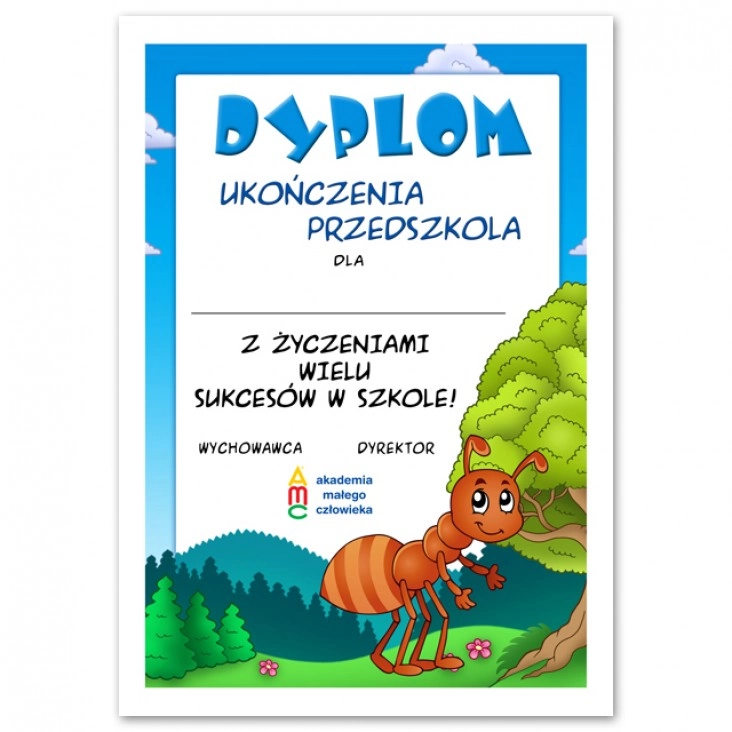 dyplom Zakończenia przedszkola 