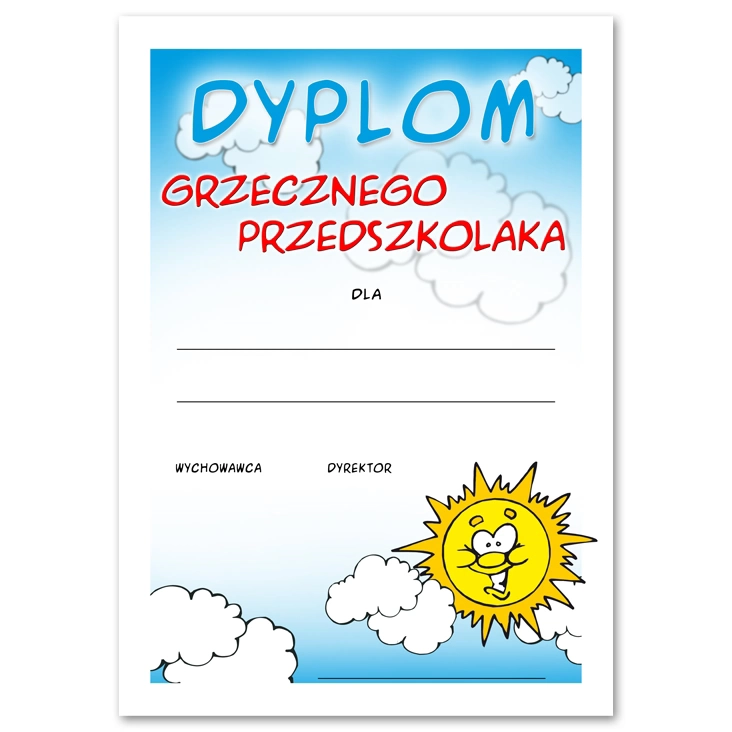 dyplom Grzecznego Przedszkolaka