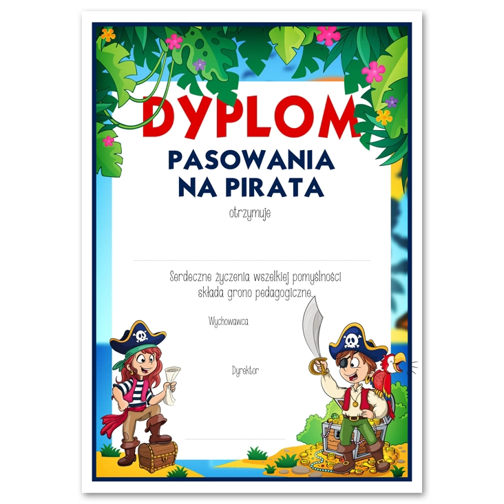 dyplom Pasowania na pirata