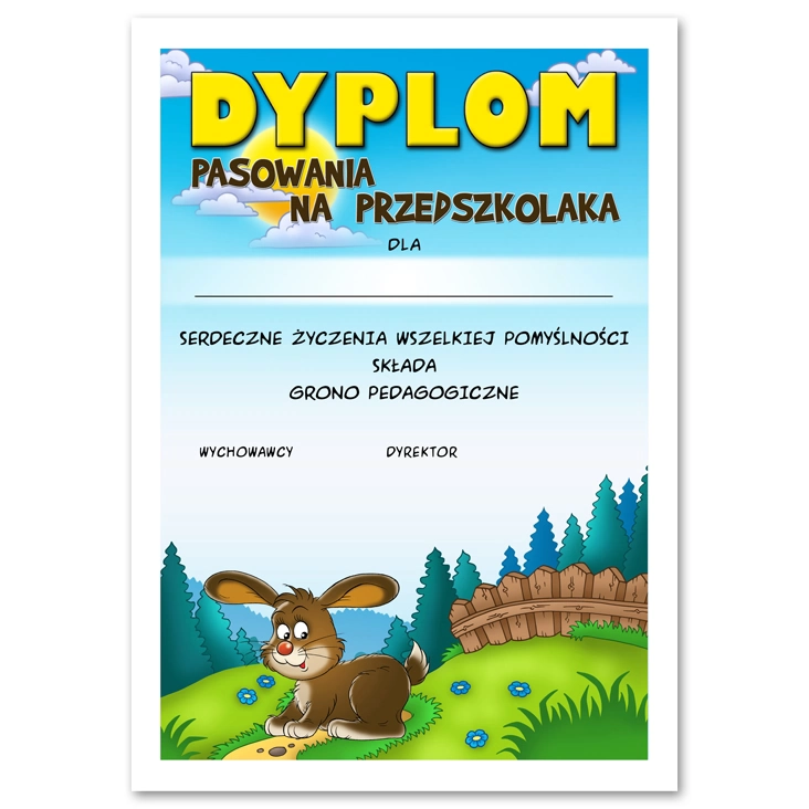 dyplom Pasowania na przedszkolaka