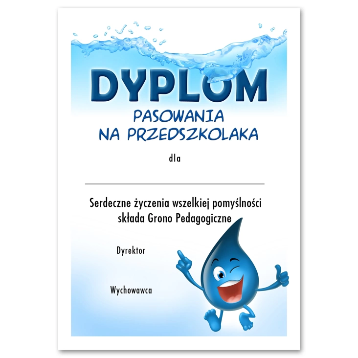 dyplom Pasowanie - kropelki