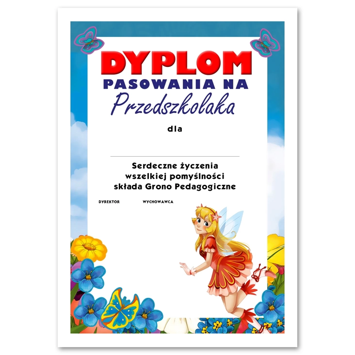 dyplom Pasowanie na przedszkolaka