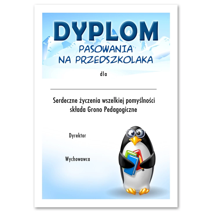 dyplom Pasowanie na przedszkolaka