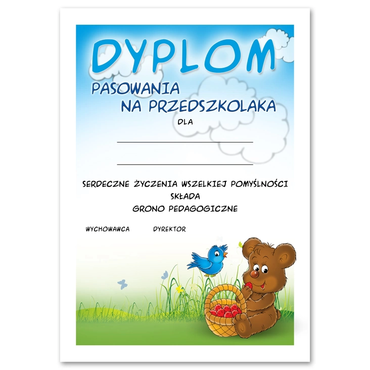 dyplom Pasowanie na przedszkolaka