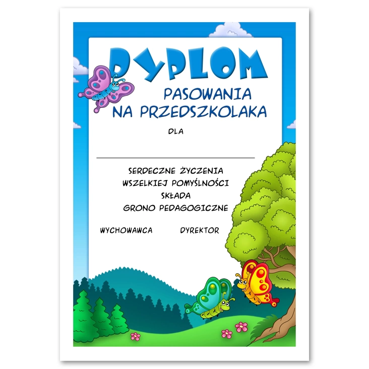 dyplom Pasowanie na przedszkolaka