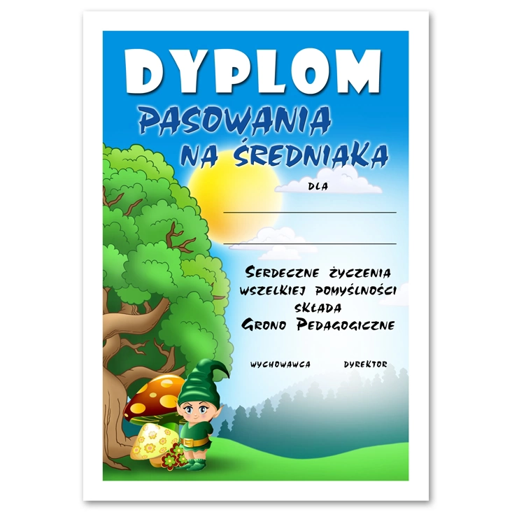 dyplom Pasowanie na średniaka