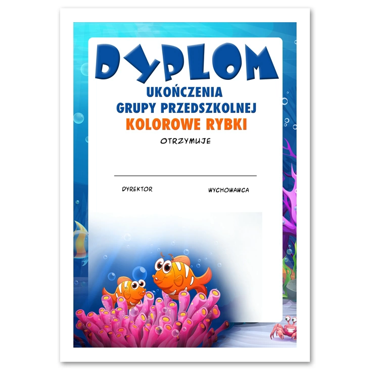 dyplom Kolorowe Rybki