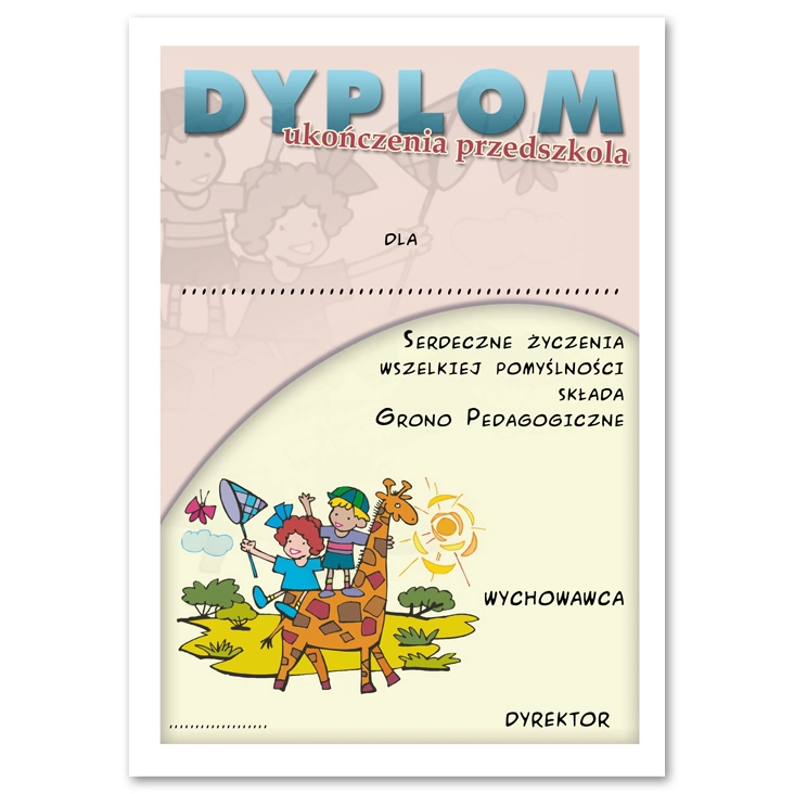 dyplom Ukończenia przedszkola