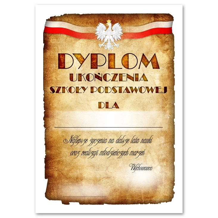 dyplomUkończenia szkoły podstawowej