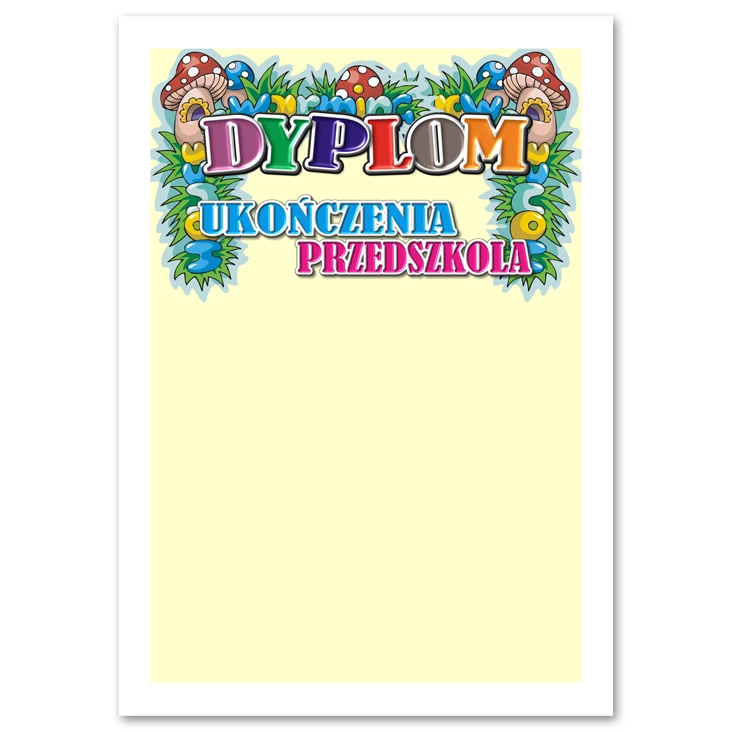 dyplom Ukończenia przedszkola