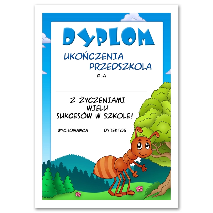 dyplomZakończenia przedszkola