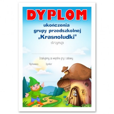 dyplom szkolnego koniec przedszkolnej skrzaty