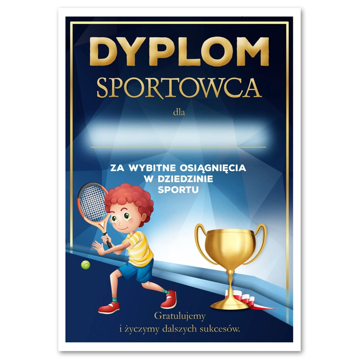 dyplom Sportowca tenis