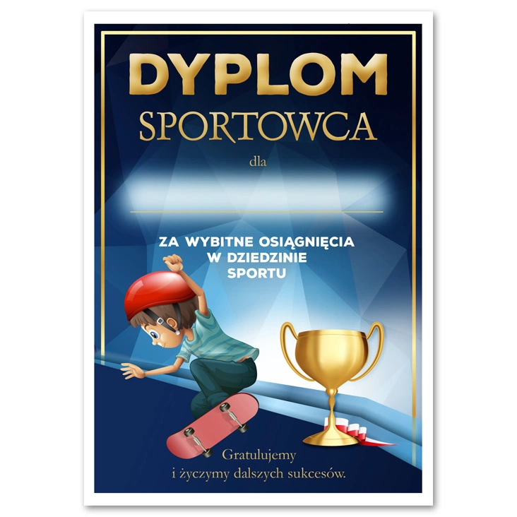 dyplom Sportowca skating