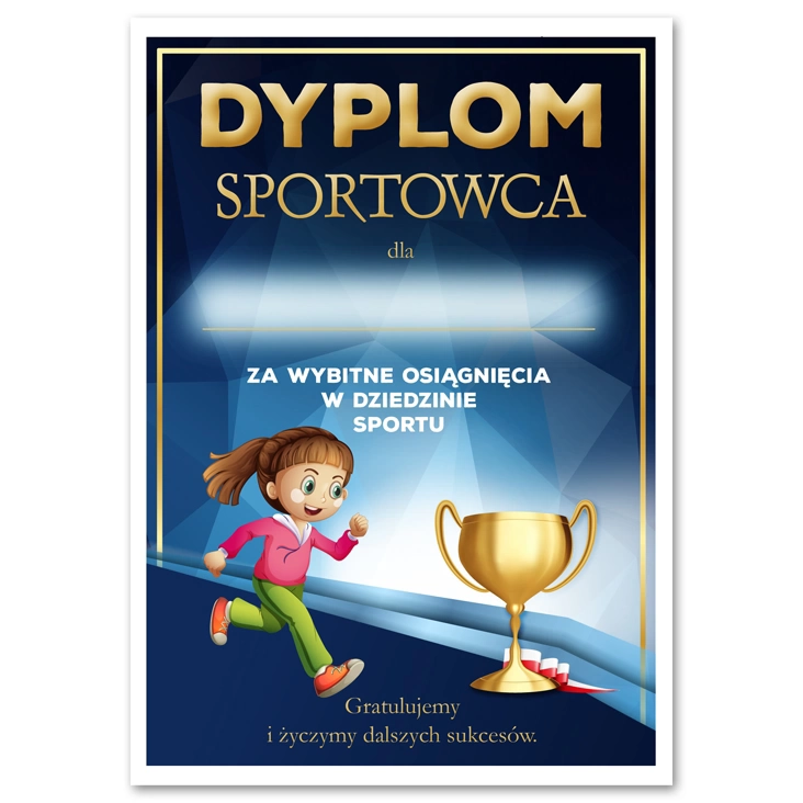 dyplom Sportowca jogging